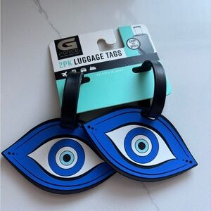 G/FORE Black Eye Luggage Tags Set